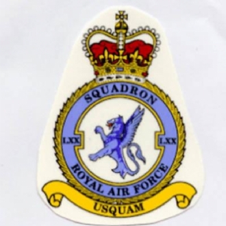 70 SQN CREST WHITE COFFEE MUG