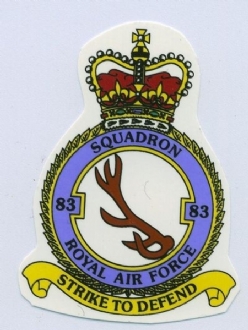 83 SQN CREST WHITE COFFEE MUG