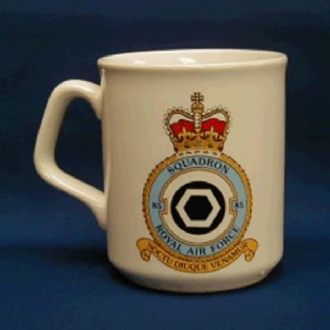 85 SQN CREST WHITE COFFEE MUG