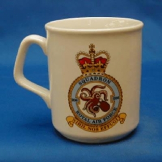 206 SQN CREST WHITE COFFEE MUG