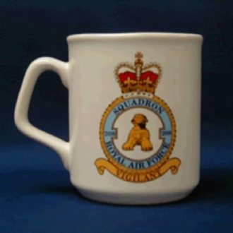 208 SQN CREST WHITE COFFEE MUG