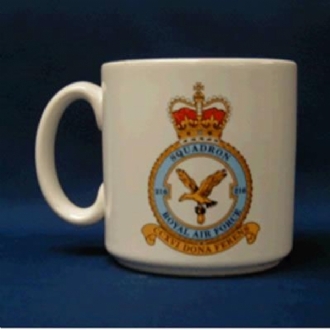 216 SQN CREST WHITE COFFEE MUG