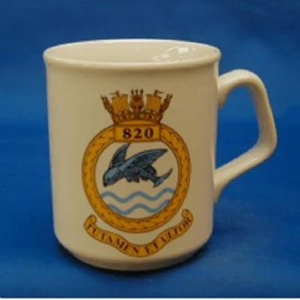 820 NAS CREST WHITE COFFEE MUG