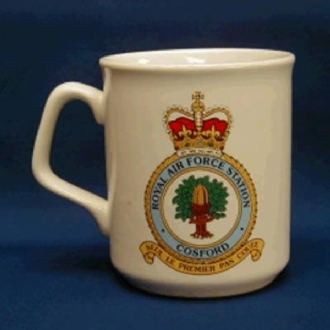 RAF COSFORD STATION CREST WHITE COFFEE MUG