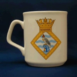 HMS SEAHAWK CREST WHITE COFFEE MUG