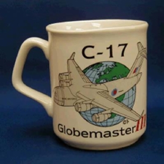 C-17 GLOBEMASTER III WHITE COFFEE MUG