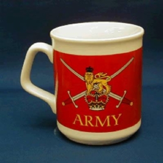 BRITISH ARMY ENSIGN WHITE COFFEE MUG
