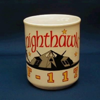 F-117 NIGHTHAWK WHITE COFFEE MUG