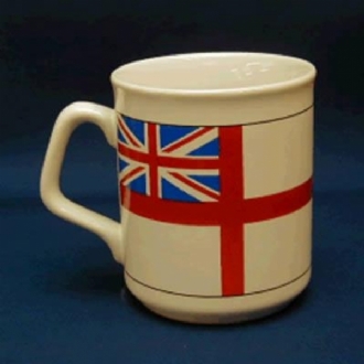 ROYAL NAVY ENSIGN WHITE COFFEE MUG