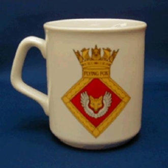 HMS FLYING FOX CREST WHITE COFFEE MUG