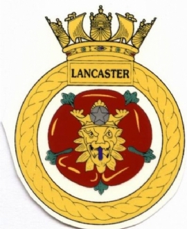 HMS LANCASTER CREST WHITE COFFEE MUG