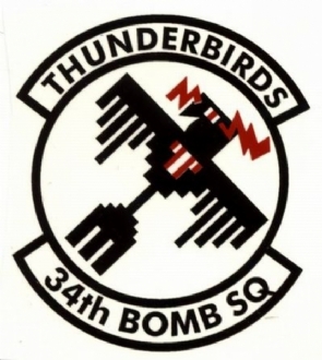 34TH BOMB SQN WHITE COFFEE MUG