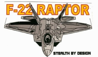 F-22 RAPTOR (HEAD ON VIEW) WHITE COFFEE MUG