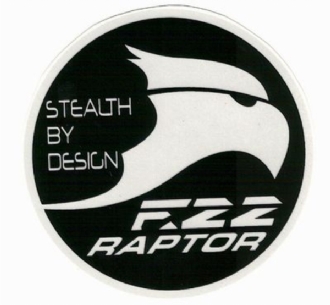 F-22 RAPTOR (BLACK) STEALTH BY DESIGN WHITE COFFEE MUG