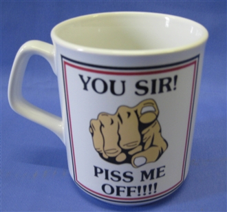 YOU SIR! P***ME OFF MUG