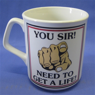 YOU SIR! NEED TO GET A LIFE MUG