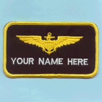 US NAVY PILOT  1 LINE NAME BADGE