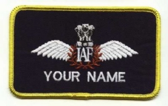 INDIAN AIR FORCE PILOT NAME BADGE
