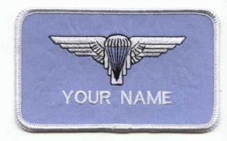 PARACHUTE WING NAME BADGE