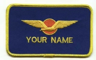 DUTCH PILOT NAME BADGE