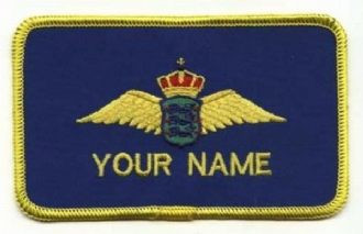 DANISH PILOT NAME BADGE