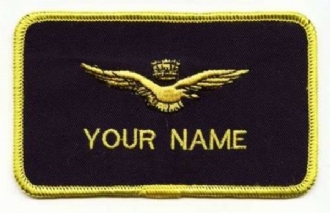 ITALIAN PILOT NAME BADGE