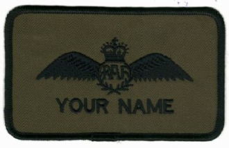 RAF PILOT - CAMO NAME BADGE