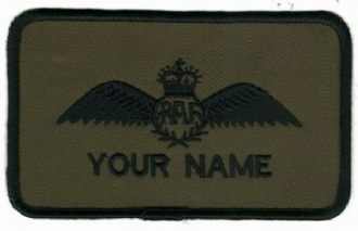 RAF PILOT - CAMO NAME BADGE - ST EDWARDS CROWN