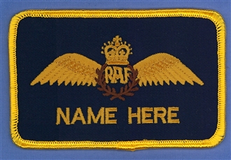 70 SQN PILOT 1 LINE NAME BADGE - ST EDWARDS CROWN