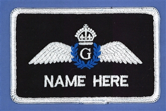 RESERVE PILOT (GLIDER) 1 LINE NAME BADGE - TUDOR CROWN