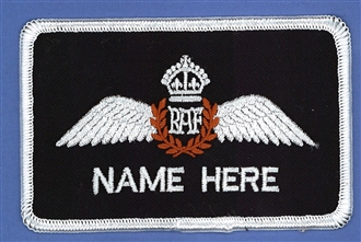 RAF PILOT 1L NAME BADGE - TUDOR CROWN