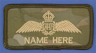 70 SQN PILOT 1 LINE NAME BADGE - TUDOR CROWN