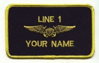 USN REG NAVIGATOR WING NAME BADGE