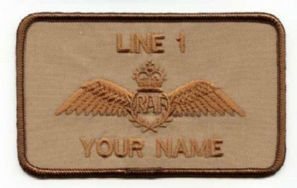 RAF PILOT - DESERT NAME BADGE