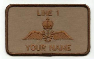 ROYAL NAVY PILOT - DESERT NAME BADGE