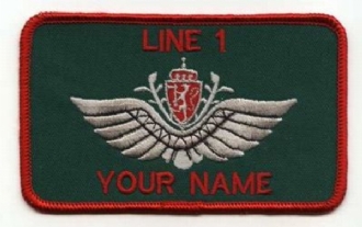 NORWEGIAN PILOT NAME BADGE