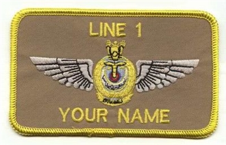 BRUNEI PILOT NAME BADGE