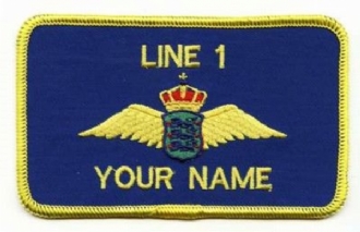 DANISH PILOT NAME BADGE