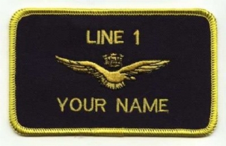 ITALIAN PILOT NAME BADGE