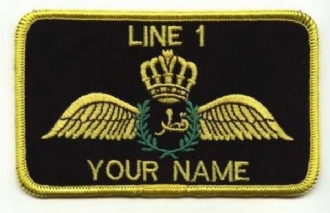 QATAR PILOT NAME BADGE