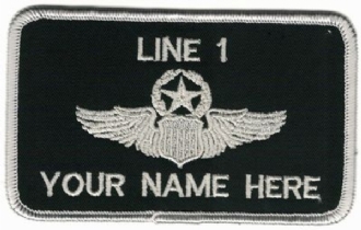 USAF COMM PILOT NAME BADGE