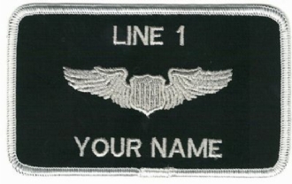 USAF PILOT WING NAME BADGE