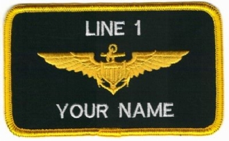 US NAVY PILOT NAME BADGE