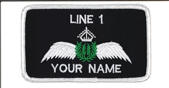 CIVILIAN PILOT NAME BADGE 2 LINES OF TEXT