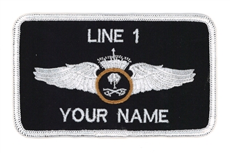SAUDI PILOT 2 LINE NAME BADGE