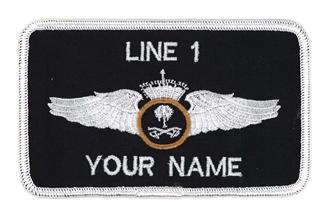 SAUDI PILOT 2 LINE NAME BADGE