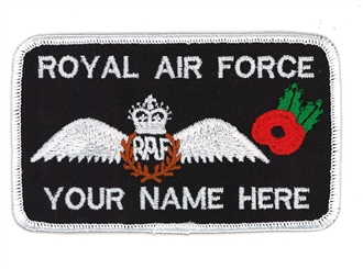 RAF PILOT POPPY NAME BADGE