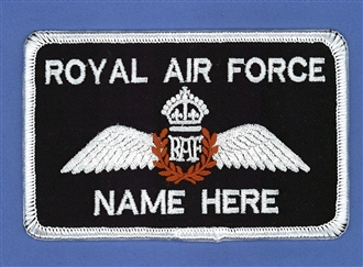 RAF PILOT 2L NAME BADGE - TUDOR CROWN