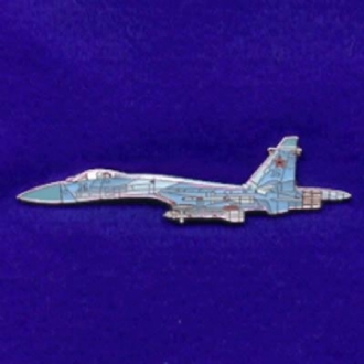SU-27 FLANKER - SIDE VIEW PIN BADGE