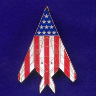 F-117 STEALTH STARS AND STRIPES PIN BADGE